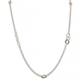 Two Tone Mixed Chain Necklace