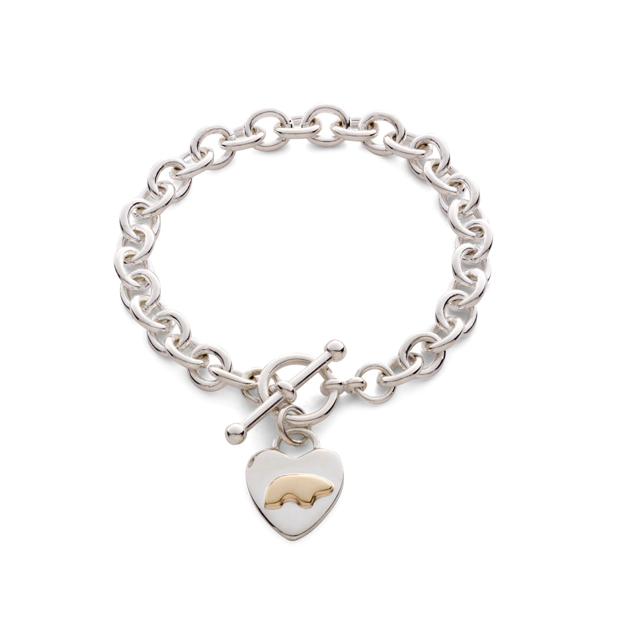 Carlton London Rose Gold Plated with Heart Charm Bracelet – Carlton London  Online