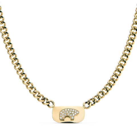 Gold Pave ID Necklace VARIANTS