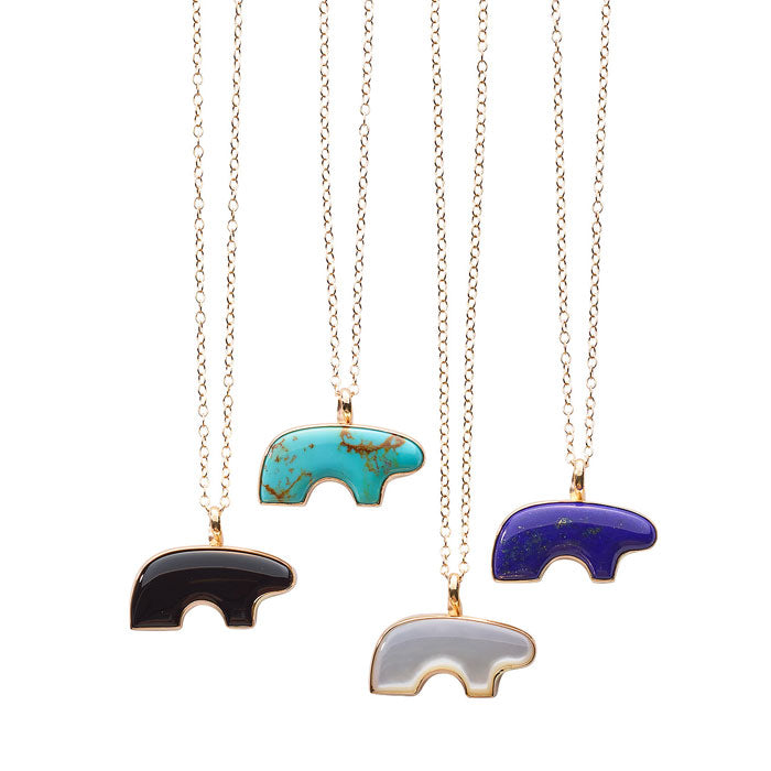Egan | Copper-Tone Stainless Steel Teddy Bear Box Chain Necklace | In  stock! | Otsu