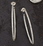 Large Double Pave Hoops