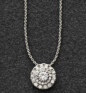 Roberto Coin White Gold Diamond Initial Pendant Necklace, V