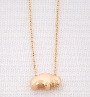 14k Yellow Gold Baby Buffalo Necklace