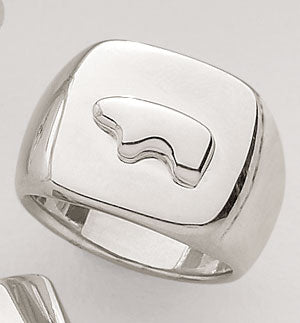 Silver Square Ring – The Golden Bear