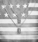 American Flag and Bear Necklace