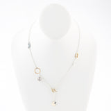 Two Tone Charm Lariat Necklace