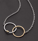 Two Tone Infinity Circle Necklace