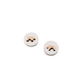 Two Tone Button Studs