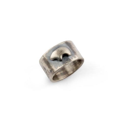 Oxidized Hammered Cigar Band