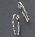 18kw Double Sided Pave Hoops