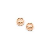 14ky Tiny Bear Disc Earrings