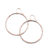 Rose Gold Dangle Hoops