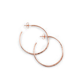 Rose Gold Thick and Thin Hoops