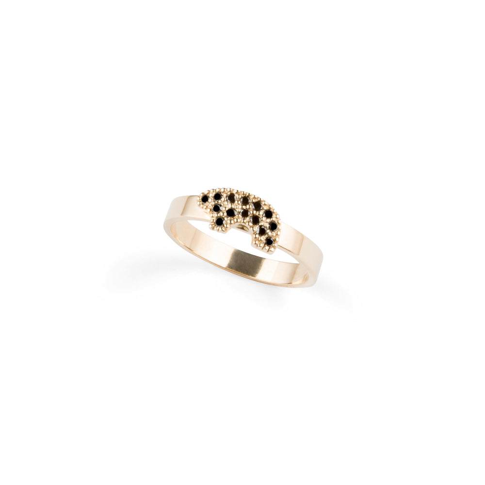 Floating Diamonds Ring – Baby Gold