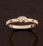 14ky Gold Pave Tiny Bear Ring