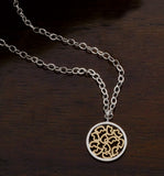 14ky Multi Bear and Sterling Silver Pendant
