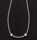 Sterling Silver Curved Bar Necklace