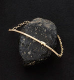 14ky Wire Bracelet with Chain