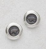 Oxidized Sterling Silver Disc Earrings