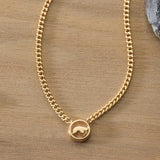 14ky Gold Tiny Coin Necklace
