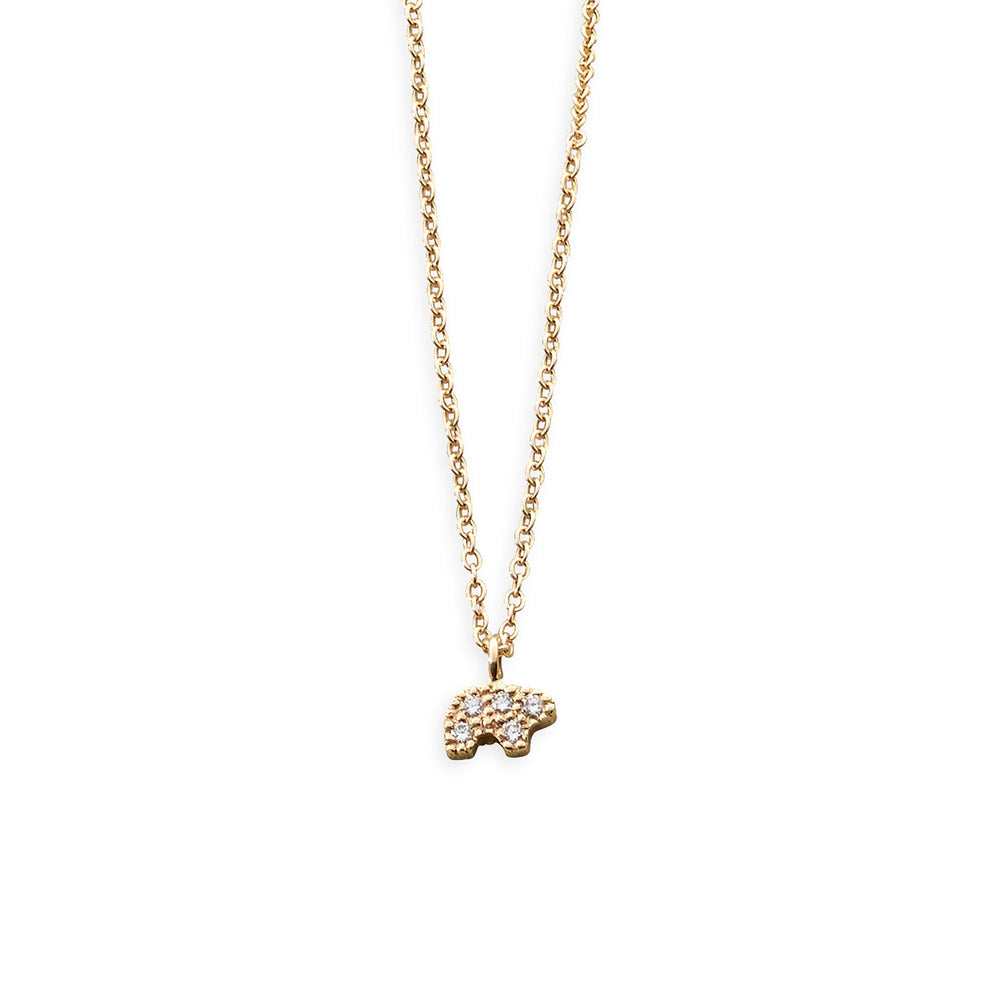 Diamond Pavé Heart Pendant Necklace - 14K Solid Gold – Grayling