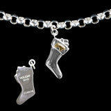 2019 Two Tone Holiday Stocking Charm