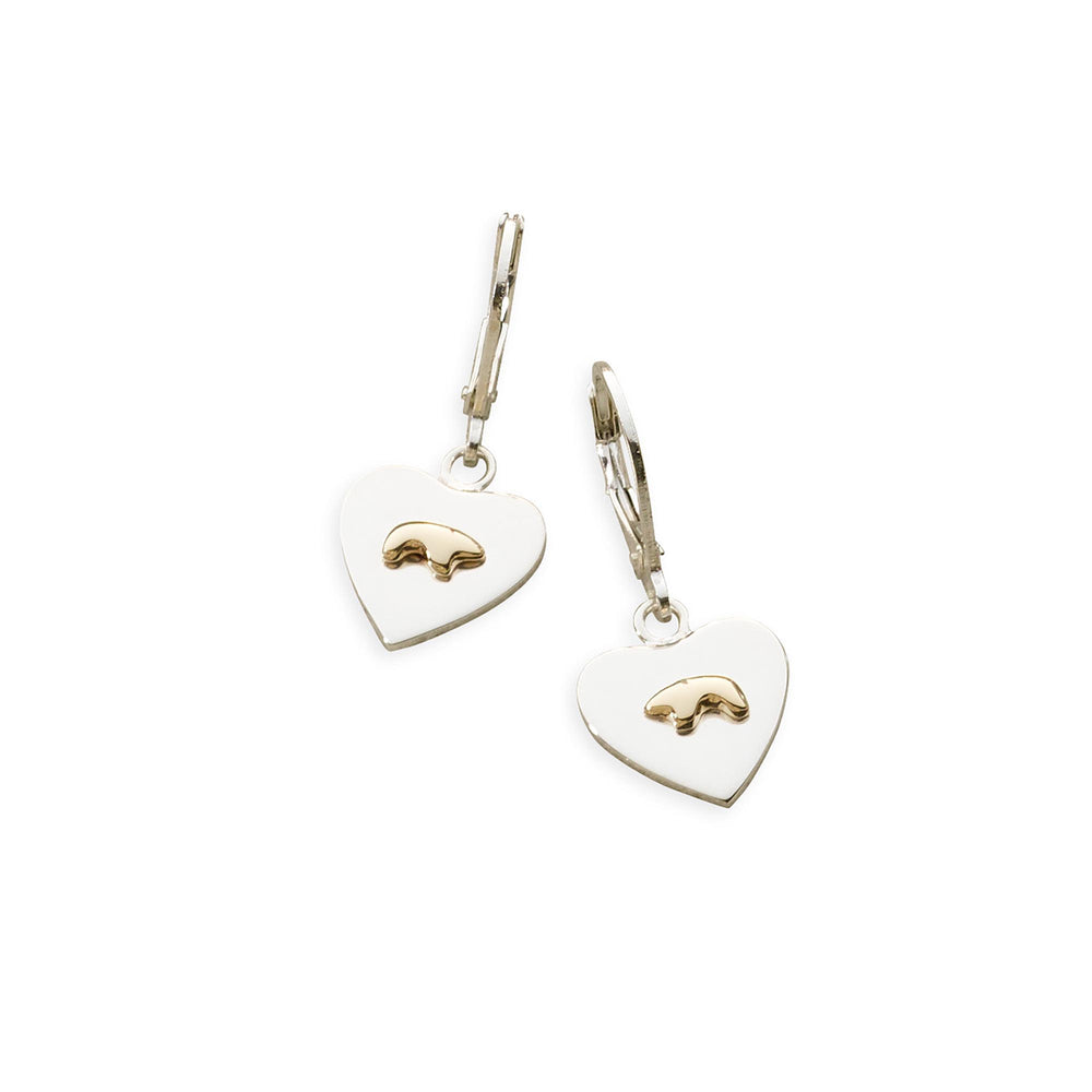 Two-Tone Heart Earrings – The Golden Bear