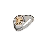 Two Tone Peace Sign Ring