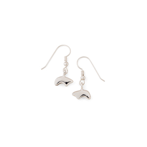 Silver Bear Dangle Earrings