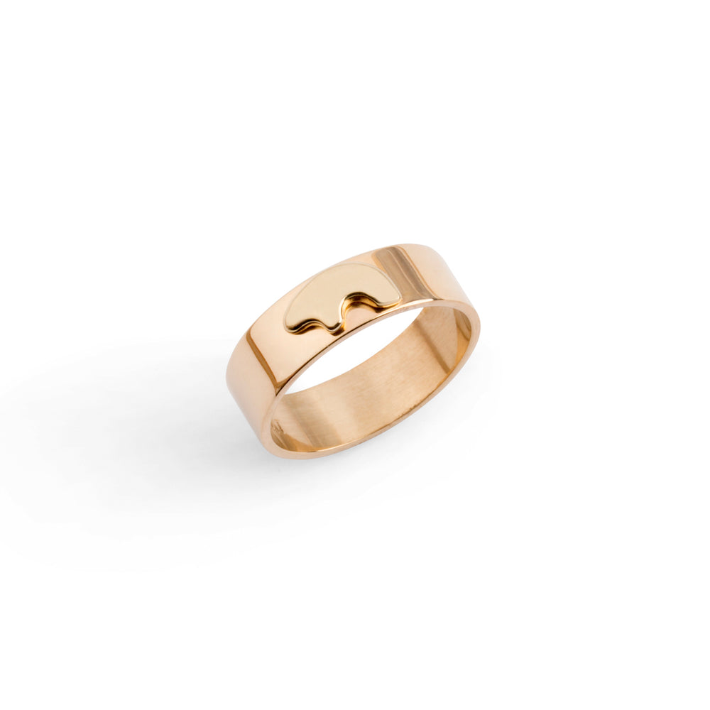 Gold Thin Band Bear Ring – The Golden Bear