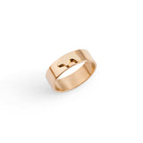 Gold Thin Band Bear Ring