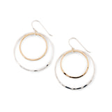 Two-Tone Concentric Circle Earrings
