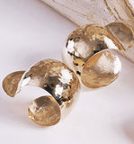 Large Gold Hoop Earrings- Clip