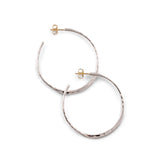 Medium Silver Thick and Thin Hoops