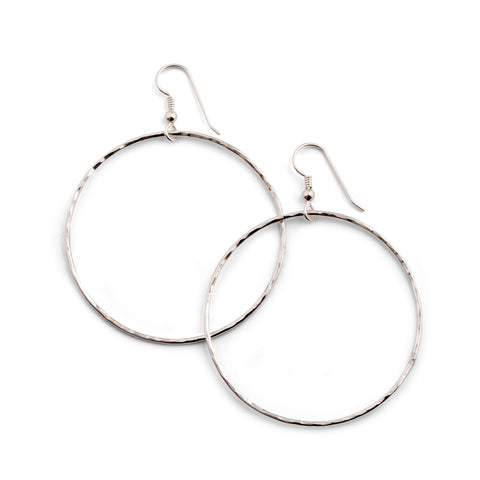 Sterling Silver Golden Bear Loop Earrings
