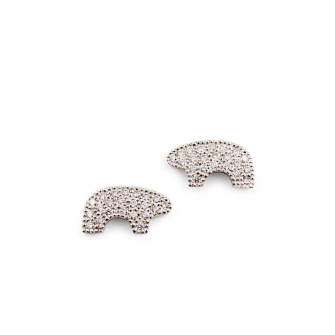 Pave Medium Bear Earrings VARIANTS