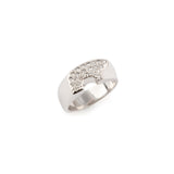 White Gold Pave Signet Ring