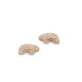 18k Yellow Gold Eternity Bear Earrings