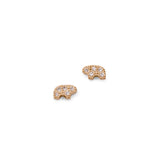 14ky Tiny Pave Bear Earrings
