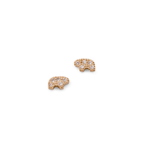 Tiny Pave Bear Earrings VARIANTS