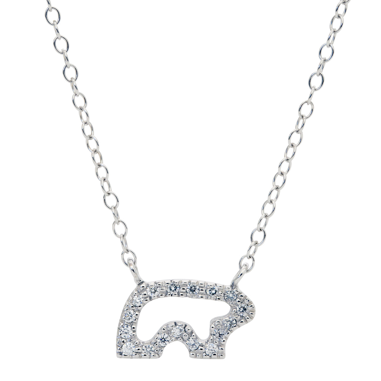 New Crystal Diamond Rhinestones Birthstone Bear Pendant Necklace Marked  DM999 | eBay