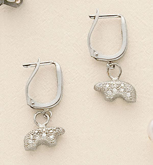 Pave Bear Dangle Earrings VARIANTS