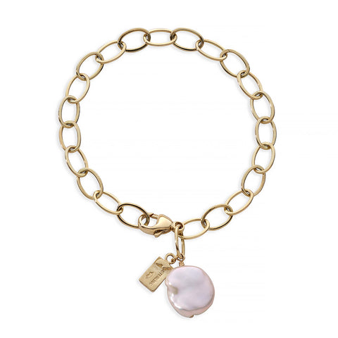 Keshi Pearl Charm Bracelet